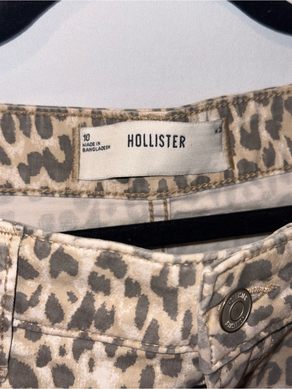 Hollister Leopard Print Mini Skirt Size 10 NWT Y2K Animal Print